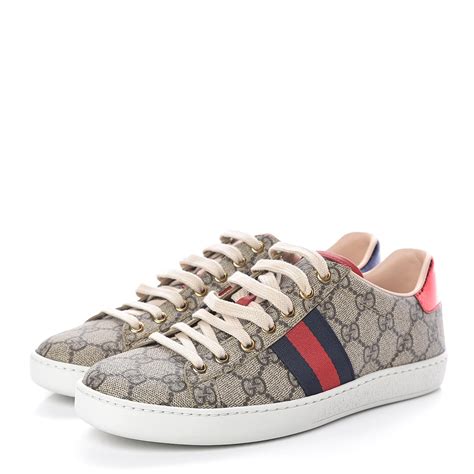 gucci womens ace leather sneaker|gucci ace gg suede sneakers.